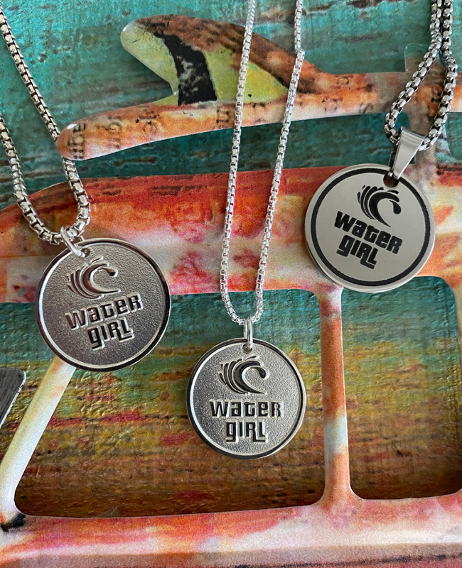 Water Girl Pendants Collection with Multi Color Background